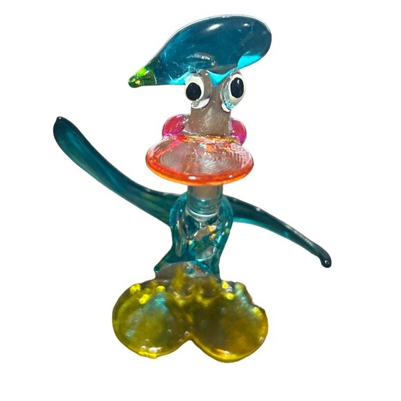 Glass Duck Figurine With Multicolor Beak & Feet - Picture 2 of 7